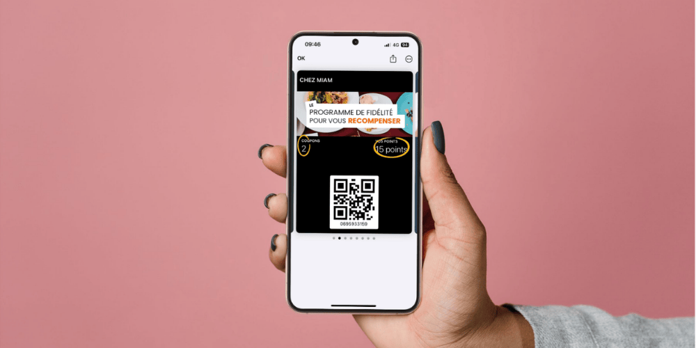 Carte de fidélité intégrée dans un Apple Wallet